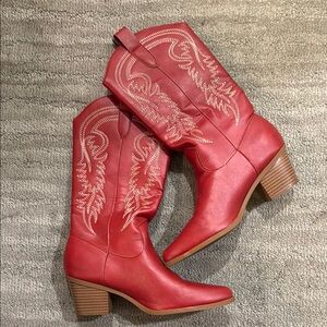Red Western Cowboy Boots